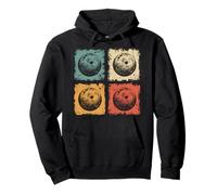 Palline da Bowling Grafica per Uomo Donna Bambino Bowlers Stile retrò Felpa con Cappuccio