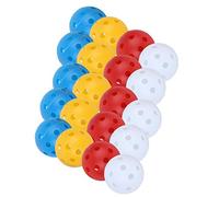 Palline da con Flusso D'aria Cavo da 20 Pezzi, Leggere e Durevoli, Accessori per la Pratica per L'allenamento di Indoor, in Plastica Rossa/gialla/blu/bianca, Diametro 1,6 pollici.
