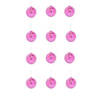 Palline da discoteca 6/12 pezzi Mini specchio palla luce palcoscenico riflettente rotante vetro argento brillante compleanno festa matrimonio torta decorazione casa(12pcs 3cm)