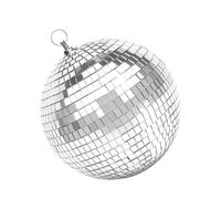 Palline da discoteca grande accessorio per decorazione di festa a specchio | Sfera da discoteca argentata per compleanni, scene, aule, matrimoni, eventi, celebrazioni