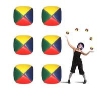 Palline da Giocoliere,6X Palline da Giocoleria,Set da giocoliere Multicolore, in Pelle PU, per Principianti e Professionisti,Bambini e Adulti,Ø 5 cm,per Giocolieri,morbide e durevoli