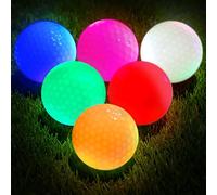 Palline da golf luminose, 6 palline da golf a LED, colorate per allenamento notturno