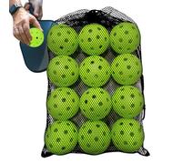 Palline da Golf per Allenamento in Giardino, 12 Pezzi Attrezzatura per Allenamento, Palle Leggere Cave Con Borsa A Rete Cordino, Per Interni Esterni Cortile Casa Scuola Parco Spiaggia