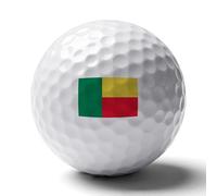 Palline Da Golf Personalizzate - Accessori Divertenti Per Golfisti - Regalo Con Palline Da Golf Stampate Con La Bandiera Repubblica Del Benin - Regalo Per Amanti Del Golfistiisti Papà Marito Bambini