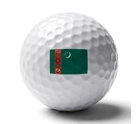 Palline Da Golf Stampate Personalizzate - Divertenti Accessori Da Golfisti Con Pallina Da Golf Con Bandiera Del Turkmenistan - Regalo Originale Per Gli Amanti Del Golfisti Tornei E Occasioni Speciali