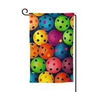 Palline da pickleball Colori Modello Bandiere da giardino Verticale Doppio Lato Casa Bandiera 30,5 x 45,7 cm Primavera Estate Stagionale Bandiera Vacanza Casale Decorazione Esterna