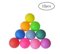 Palline da ping pong standard da 40 mm in plastica, palline da ping pong, resistenti, colorate, colori casuali, 12 pezzi, comode e pratiche