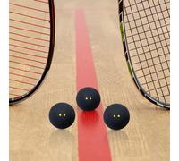 Palline da squash a doppio punto giallo da 3 pezzi per la competizione di