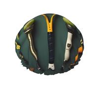 Palline da tennis e racchette Cuffia da doccia da donna a doppio strato, riutilizzabile, design di grandi dimensioni adatto a tutte le lunghezze dei capelli, adatto per ragazze, spa e salone domestico