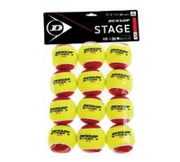 Palline da tennis Dunlop Stage 3 per bambini 12 pezzi rosso/giallo 601344