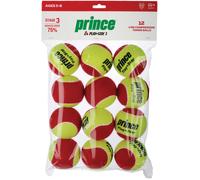 Busta da 12 palline da tennis Prince Play & Stay - fase 3 (feltro) Jaune TU