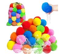 Palline d'Acqua per Bambini 60 pezzi palloncini da piscina riutilizzabili a | 9 Colori Palline D'Acqua Per Bambini Giochi Estivi All'Aperto In Giardino In Spiaggia E Sul Prato
