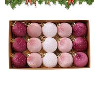 Palline decorative in velluto - 15 pezzi rustiche floccate decorazioni per feste - decorazioni per albero di Natale, per casa colonica, camera da , bagno, inverno, comodino, corridoio, scuola