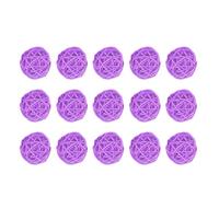 Palline Decorative Intrecciate in Rattan 5cm 15 Pezzi per Bricolage | Plastica Resistente All’usura, Stile Semplice e Creativo, Adatte per Ristorante, Hotel, Bar e Ragazzo Ragazza