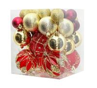 Palline decorative natalizie - 36 pezzi di palline colorate da appendere | decorazioni infrangibili per albero di Natale - per interni giardino feste terrazze