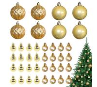 Palline decorative natalizie - 40 pezzi di palline decorative stagionali, ornamento di Natale per la famiglia, per cappotto, camino, portico, interno esterno, festa, tavolo da pranzo cremagliera