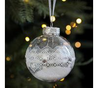 Palline decorative natalizie trasparenti, in plastica infrangibile, da appendere, per albero di Natale, vacanze, matrimoni, compleanni, casa, feste, interni ed esterni
