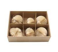 Palline di carta di alta qualità, ciondoli a forma di Honeycombs Natale, assortimento di etichette di carta Natale, lampion 2x, diamante 2x, sfera 2 in una confezione regalo, 6 pezzi, dimensioni: L x