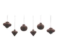 Palline di carta di alta qualità, ciondoli a forma di Honeycombs Natale, assortimento di etichette di carta Natale, lampion 2x, diamante 2x, sfera 2 in una confezione regalo, 6 pezzi, dimensioni: L x