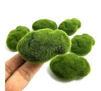 Palline di muschio 10 pezzi di 4 dimensioni pietre finte, rocce muschio artificiale, decorazioni for la casa, piante simulazione, fai da te for giardino e artigianato, all'ingrosso verde(XS)