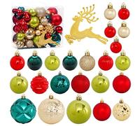 Palline di Natale, 50 pezzi infrangibili set di ornamenti natalizi da appendere, per albero di Natale, decorazioni per feste di nozze