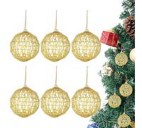 Palline di Natale - 6 pezzi di decorazioni in ferro appesi - Palline per albero di Natale, per centro commerciale, camera da , negozio, casa, festa di festa, festival, interni ed esterni