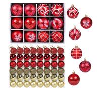 ✅Palline di Natale 60 Pezzi Decorazioni per Albero di Natale Palline Rosse e Oro