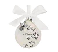 Palline Di Natale Commemorative Ornamento, Papà Sorella Memorial Decorazioni Natalizie, Ho Un Angelo in Cielo Con Ciondolo Angelo Piccolo Natale Decorazione Commemorative