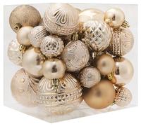 Palline di Natale con champagne, decorazioni per albero di Natale con corda per appenderla, set di 36 ornamenti natalizi infrangibili con 6 stili in 3 misure (S, M, L)