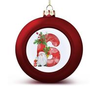 Palline di Natale con monogramma rosso, lettera G, palline di Natale, ricordo, ornamenti rossi da appendere per alberi di Natale, palline di buon Natale, Capodanno per la famiglia