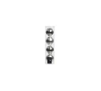 4 PALLE DI NATALE / Palla di Natale, di vetro, 100 mm, lucido/opaco, Argento