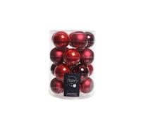 Palline di Natale da Appendere in Vetro 6 cm Rosso. Set di 20