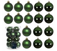 Palline di Natale da Appendere in Vetro 8 cm Verde. Set di 16