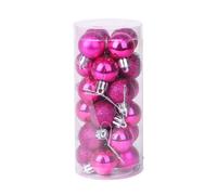 Palline di Natale Decorazione Appendere 12/24 Pezzi 3-4 Cm Decorazione Albero Di Natale Palla Pallina Plastica Appesa Ornamenti Decorazioni For La Casa Capodanno Navidad(A6-24pcs 3cm)