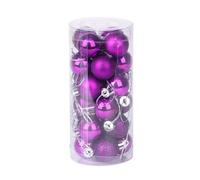 Palline di Natale Decorazione Appendere 12/24 Pezzi 3-4 Cm Decorazione Albero Di Natale Palla Pallina Plastica Appesa Ornamenti Decorazioni For La Casa Capodanno Navidad(A9-24pcs 3cm)