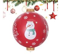 Palline Di Natale - Decorazione Di Natale Gonfiabile, Grande Pallina in PVC 60×73 Cm | Ornamento Esterno Resistente Alle Intemperie per Giardino, Prato, Porch, Feste & Albero
