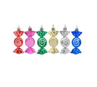 Palline di Natale,Decorazioni Albero 6 Pezzi/scatola Candy Icicle Albero Di Natale Fai Da Te Ornamenti Regali Palla Decorazione For La Casa Navidad(Colors2)
