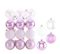 Palline di Natale,Decorazioni Albero di Natale Tissu Garniture Toit Pour Réparation Décoration Intérieure Voiture, Patchs Autocollants Daim Auto-adhésifs(Light Pink)