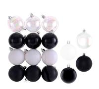 Palline di Natale,Decorazioni Albero di Natale Tissu Garniture Toit Pour Réparation Décoration Intérieure Voiture, Patchs Autocollants Daim Auto-adhésifs(Black)