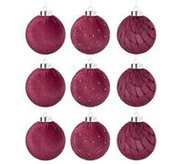 Palline di Natale - Decorazioni Natalizie Palline | Palliné Di Natale In Velluto | Ornamento Decorativo A Forma Palla | Ciondolo Da Appendere Festiva 9 Pezzi Per Festival, Dormitorio