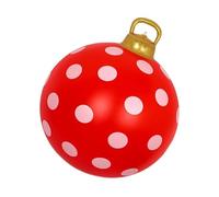Palline di Natale gonfiabili | 61 cm gonfiabili per la decorazione esterna, di scena rossi e bianchi per decorazioni festive, decorazioni natalizie per feste