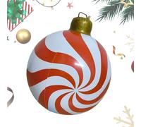 Palline di Natale gonfiabili all'aperto,Pallina gonfiabile di Natale - Modello di caramelle palla gonfiabile in PVC da 23,6 pollici | Decorazioni divertenti e festive del cortile, ornamenti per