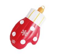 Palline di Natale gonfiabili - Ciondolo gigante a forma di albero gonfiabile in PVC da 16,93x29,92 pollici per giardino | Decorazioni a tema natalizio per prato, patio, feste all'aperto, cort