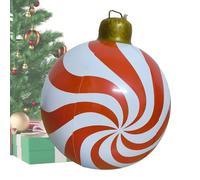 Palline di Natale gonfiabili,Palla di Natale gonfiabile gigante | 23,6 pollici modello di lecca-lecca palla di Natale | Decorazioni festive, palla di soffiaggio all'aperto del cortile, palla decorata