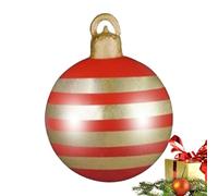 Palline di Natale gonfiabili,Palline di Natale gonfiabili all'aperto - Grande palla gonfiabile di decorazione natalizia - Palline gonfiabili all'aperto degli ornamenti di Natale da 24 pollici per il