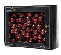 Palline di Natale in filo di vetro, 2,5 cm x 144 pezzi, lucide, piccole palline decorative, decorazioni per albero di Natale e decorazioni natalizie, marrone castagno