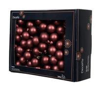 Palline di Natale in filo di vetro, 2,5 cm x 144 pezzi, opache, piccole palline decorative, decorazioni per albero di Natale e decorazioni natalizie, marrone castagno