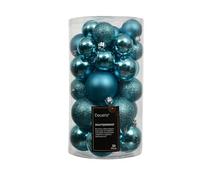 Amicasa Set palline albero Natale (37pz-6cm) Plastica Folk blu 9022845