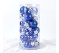 Palline di Natale in plastica da 6 cm per esposizione di hotel e ristoranti | Set multicolore vivace, design infrangibile, palline leggere da appendere, adatte per decorazioni per alberi interni ed