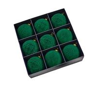 Palline di Natale in velluto 3D - Set di 9 pezzi da 10 cm, con ciondoli infrangibili con stampa floreale retrò | Decorazione per albero, casa, feste, vacanze, interni e celebrazioni